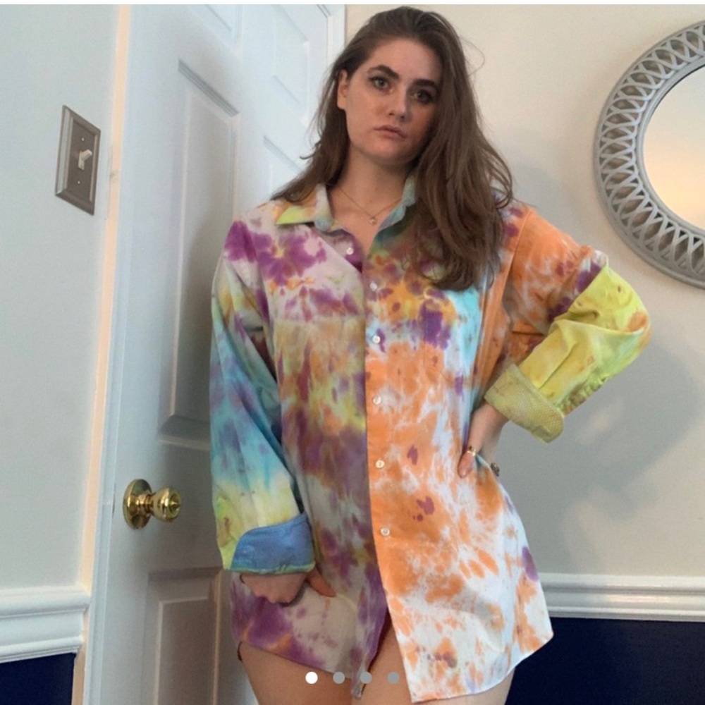 TIE DYE SHIRT DRESS